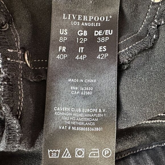Liverpool Los Angeles The Skinny Distressed Gray Pull On Jeans Jeggings 8P - Picture 8 of 10